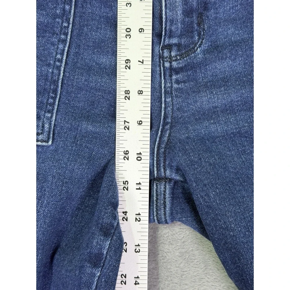 Judy Blue Jeans Womens 9/29 Blue Dark Wash High Rise Jogger Slash Pocket Stretch